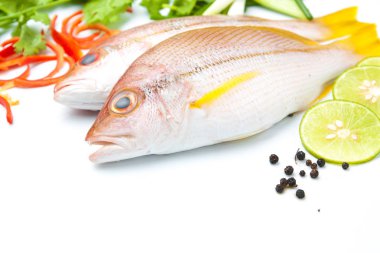 taze balık fileto aromatik otlar baharat ile lezzetli bölümü