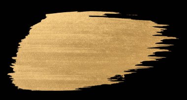 Altın suluboya doku fırça darbesi