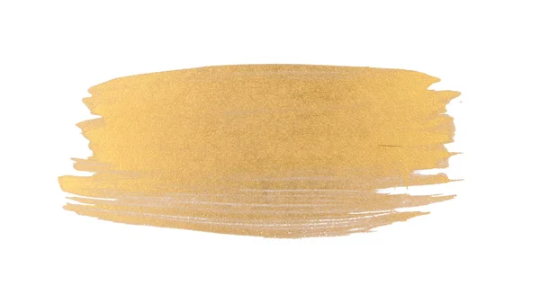 Gold watercolor texture brush stroke — Stock Photo, Image