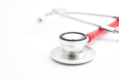 -Steteskop mavi arka plan üzerinde kapat