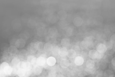 Gümüş ve beyaz bokeh ışıklar arka plan