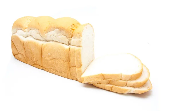 Sliced bread isolated on white background — Stock Photo, Image