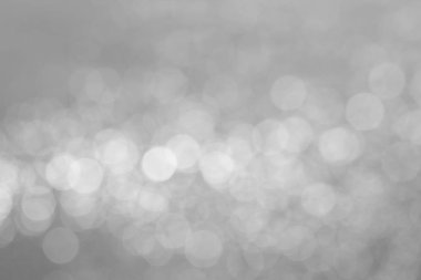 Gümüş ve beyaz bokeh ışıklar arka plan