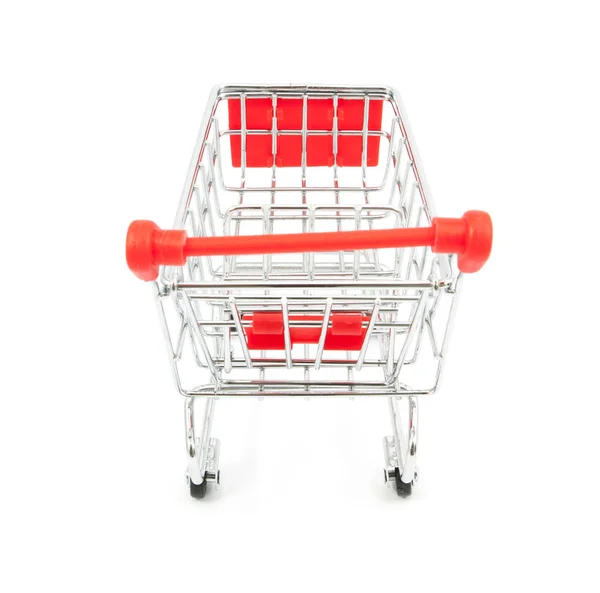 Shopping cart isolated on white — Stock Photo, Image