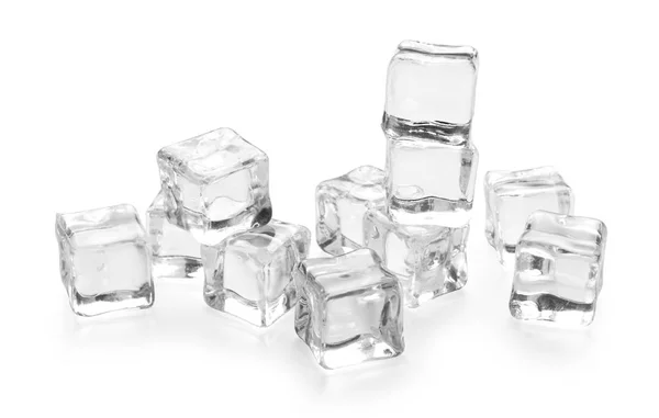 화이트에 3 개의 얼음 조각 — 스톡 사진