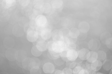 Gümüş ve beyaz bokeh ışıklar arka plan