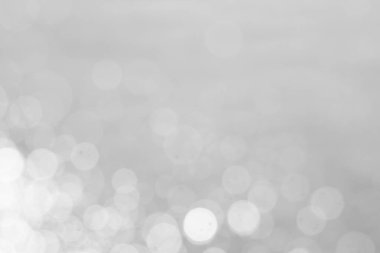 Gümüş ve beyaz bokeh ışıklar arka plan