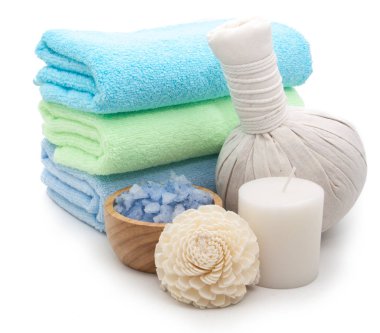 Spa zen bazalt taş ve plumeria beyaz