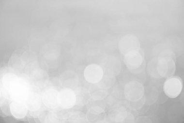 Gümüş ve beyaz bokeh ışıklar arka plan