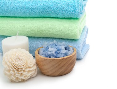 Spa zen bazalt taş ve plumeria beyaz