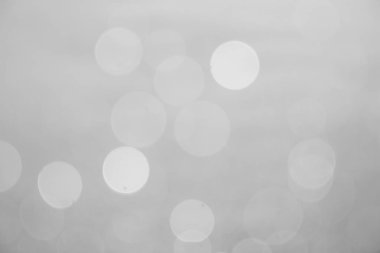 Gümüş ve beyaz bokeh ışıklar arka plan