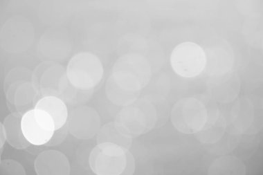 Gümüş ve beyaz bokeh ışıklar arka plan