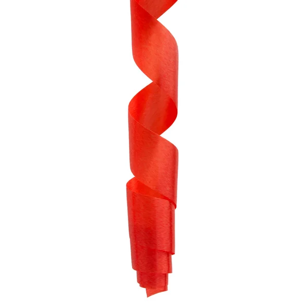 Nastro rosso serpentina solato — Foto Stock