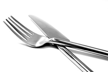 bıçak ve çatal izole