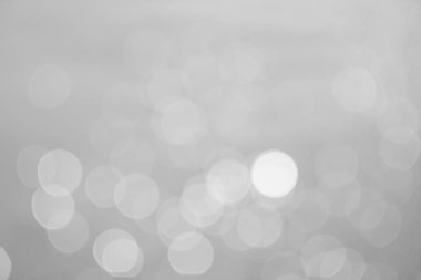 Gümüş ve beyaz bokeh ışıklar arka plan