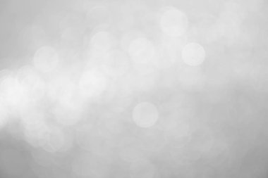 Gümüş ve beyaz bokeh ışıklar arka plan