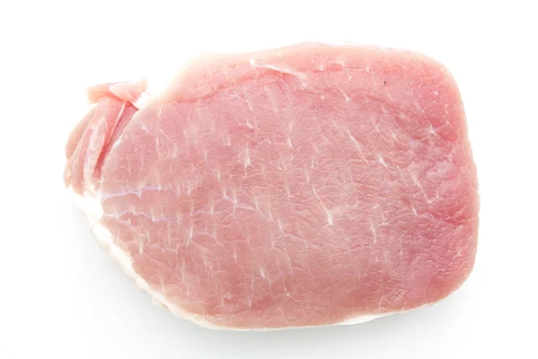 Frisches Schweinekotelett isoliert auf weiß — Stockfoto