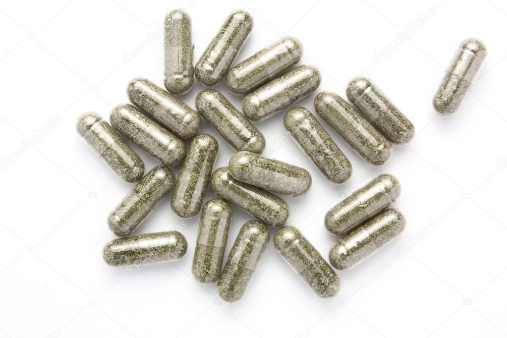 herb capsule isolated