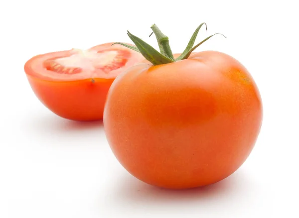 Slide tomatoes isolated on white — Stock Photo, Image