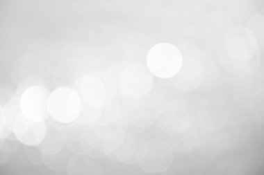 Gümüş ve beyaz bokeh ışıklar arka plan
