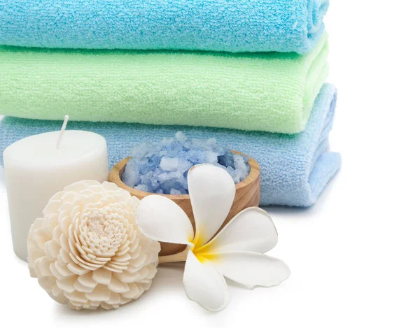 Spa zen bazalt taş ve plumeria beyaz