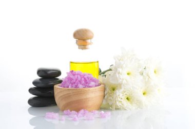 Spa tuz taş ve çiçek güzellik için 