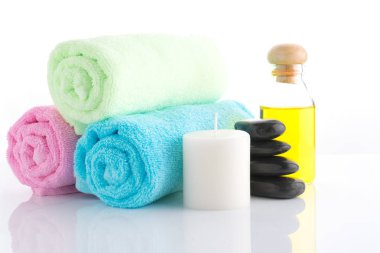 Spa nesne beyaz arka plan afiş