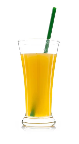 Ποτήρι χυμό πορτοκαλιού, απομονωμένη — Φωτογραφία Αρχείου