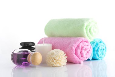 Spa nesne beyaz arka plan afiş