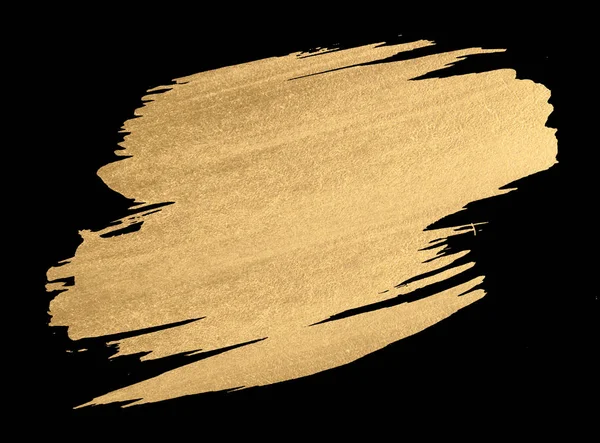 Altın suluboya doku fırça darbesi