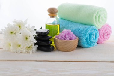 ahşap arka plan nesnesinde Spa