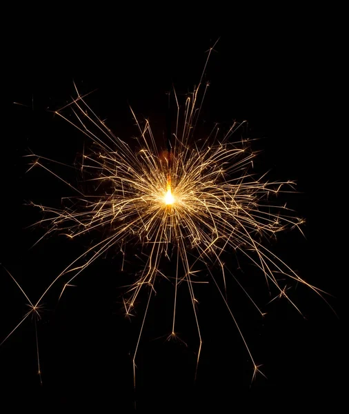 Sparkler on black background — Stock Photo, Image