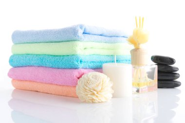 Spa nesne beyaz arka plan afiş