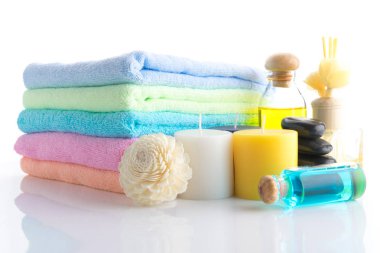 Spa nesne beyaz arka plan afiş