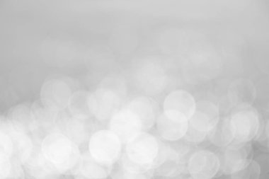 Gümüş ve beyaz bokeh ışıklar arka plan