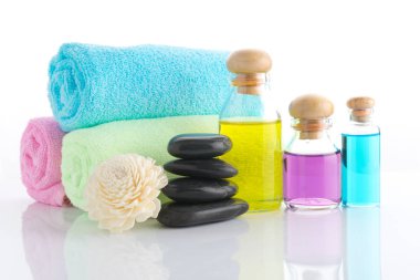 Spa nesne beyaz arka plan afiş