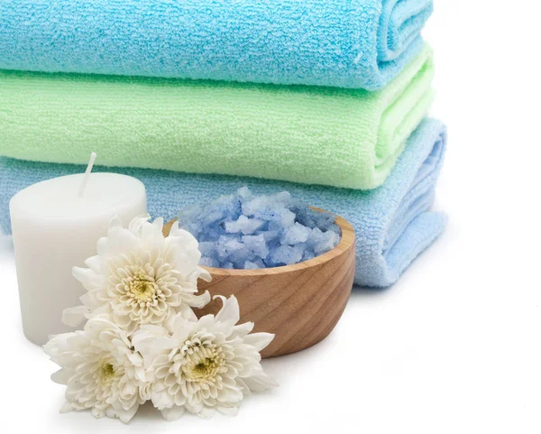 Spa zen bazalt taş ve plumeria beyaz