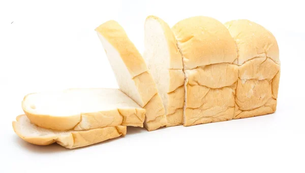 Sliced bread isolated on white background — Stock Photo, Image