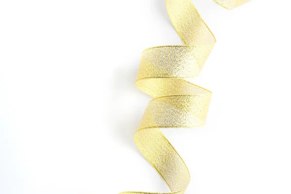 Golden ribbon collection isolated — Stock Photo, Image