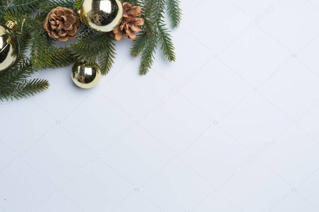 christmas background fir leaves