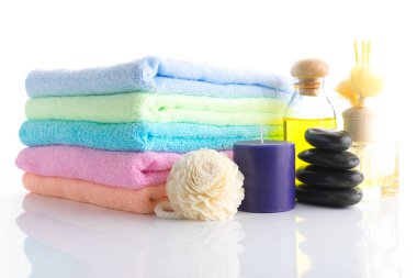 Spa nesne beyaz arka plan afiş