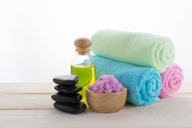 ahşap arka plan nesnesinde Spa