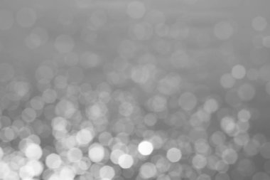 Gümüş ve beyaz bokeh ışıklar arka plan