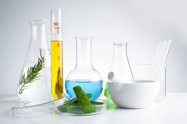 Medicina herbal cristalería orgánica y científica natural —  Fotos de Stock
