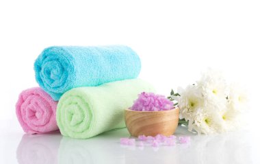 Spa tuz taş ve çiçek güzellik için 