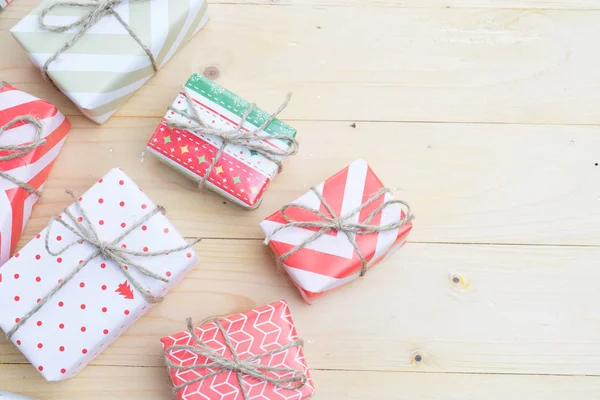 Top view of various gift boxes — Stock Photo, Image