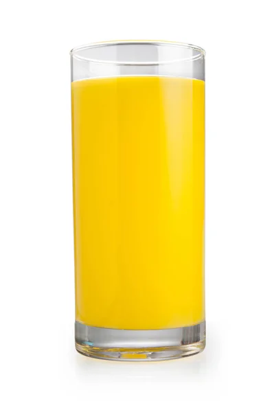 Pić sok pomarańczowy na białym tle — Zdjęcie stockowe