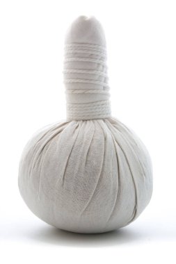 Yeni bitkisel kompres bitkisel top izole 