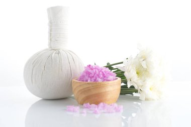 Spa tuz taş ve çiçek güzellik için 