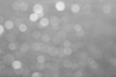 Gümüş ve beyaz bokeh ışıklar arka plan